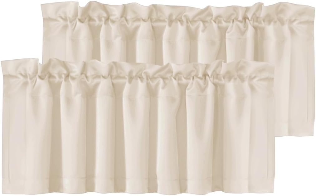 Natural Thermal Blackout Window Valances 2 Panels