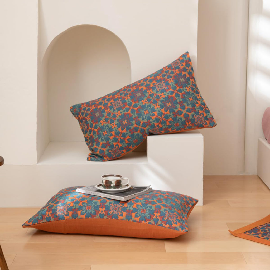 Jacquard Mandala Cotton Muslin King Pillow Shams 2 Pack