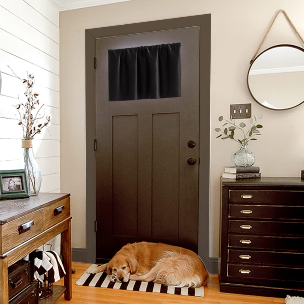 Black Waterproof Window Valances 2 Pack