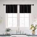 Black Waterproof Window Valances 2 Pack