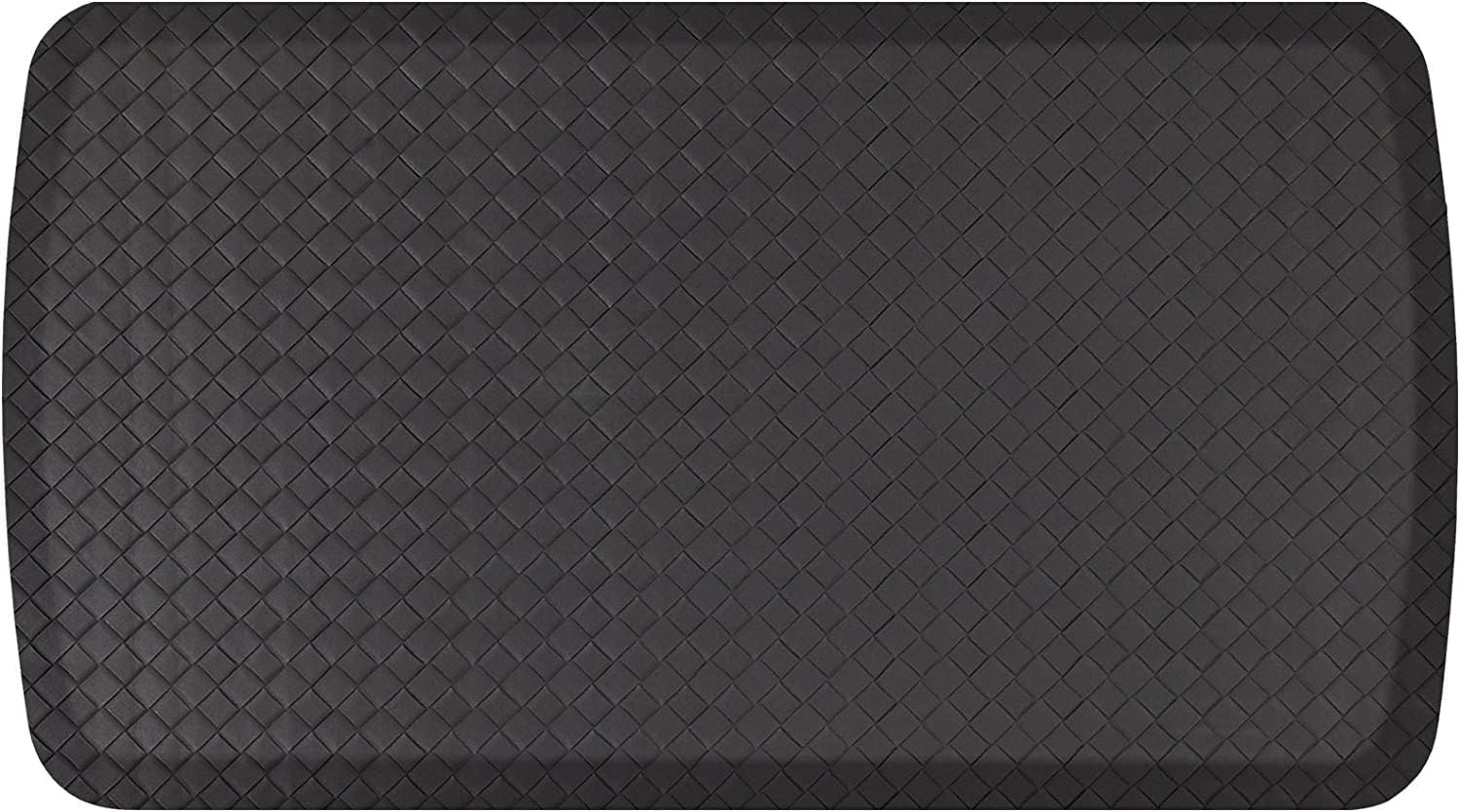 Black Basketweave Gel Foam Anti Fatigue Kitchen Mat