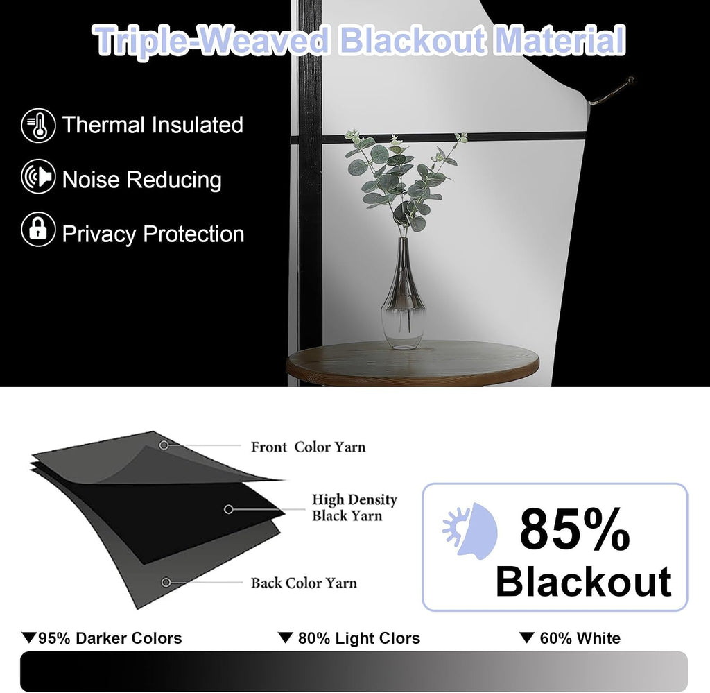 Sage Green Blackout Short Cafe Curtains 2 Panels