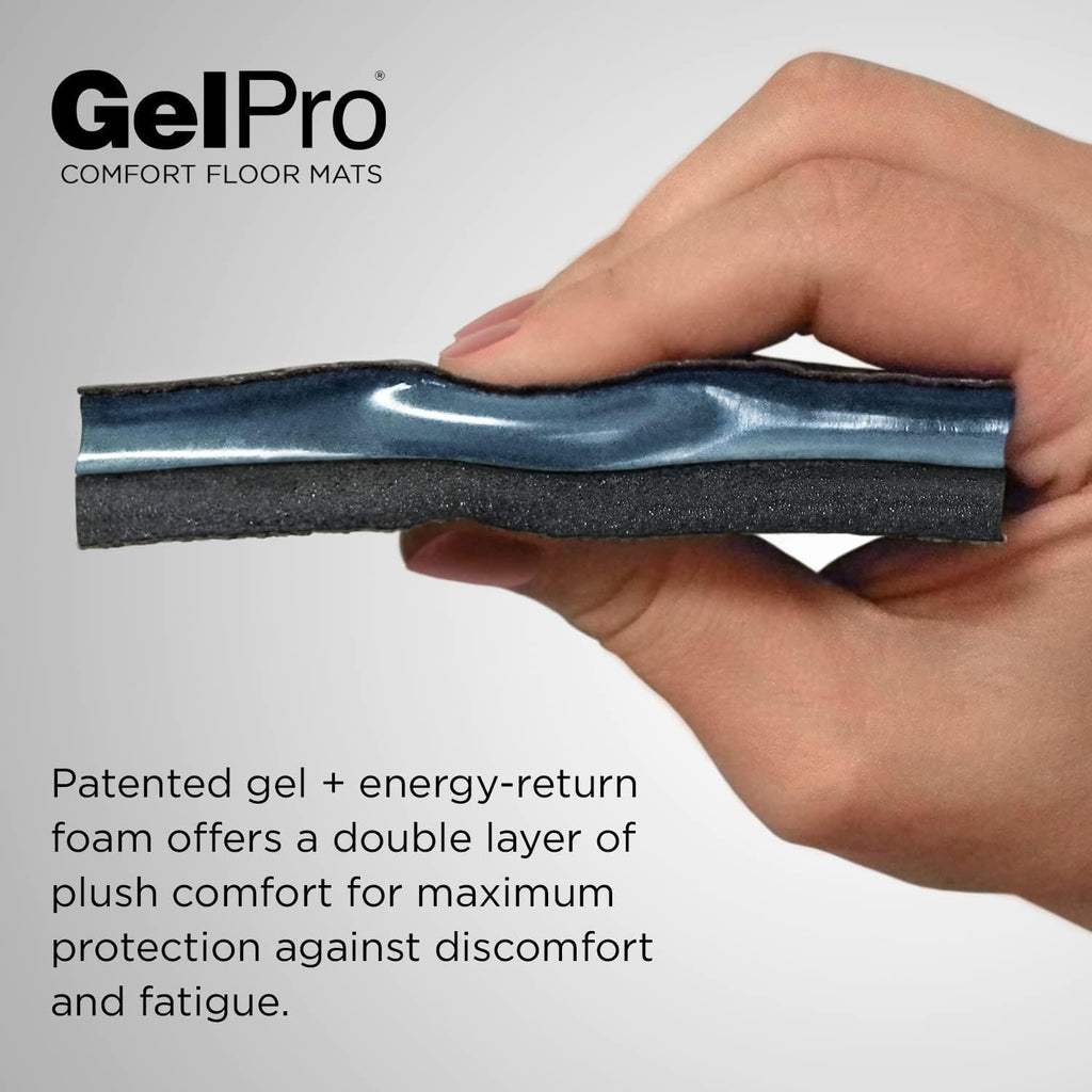 Black Basketweave Gel Foam Anti Fatigue Kitchen Mat