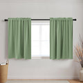 Sage Green Blackout Cafe Curtains 2 Pack