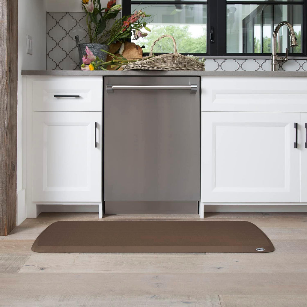 Linen Truffle Gel Foam Anti Fatigue Kitchen Runner Mat