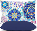 4 Pack Microfiber Embroidered Boho Standard Pillow Cases