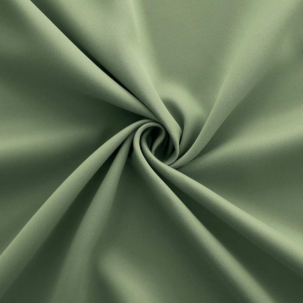 Sage Green Blackout Cafe Curtains 2 Pack