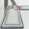 Blue Gray Farmhouse Anti Fatigue Kitchen Mats 2 Pack