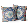 Blue Double Sided Boho Square Pillow Covers 2 Pack