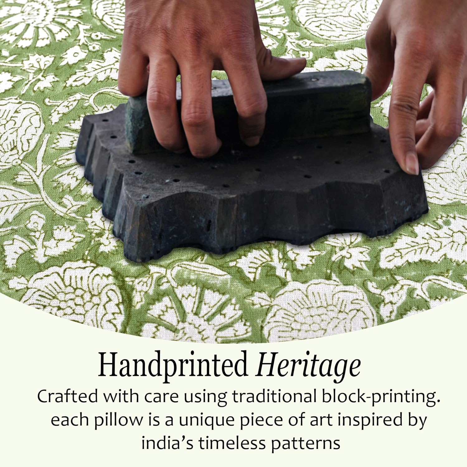 Olive Bloom Ruffle Long Pillow Cover 1 Pack